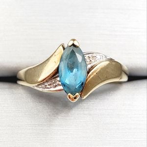 10k Blue Topaz Ring
